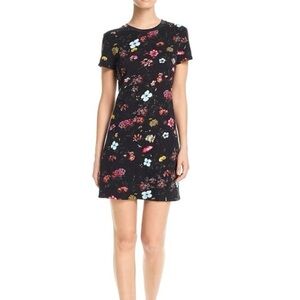 Pam & Gela Black Floral 100% cotton Mini Dress